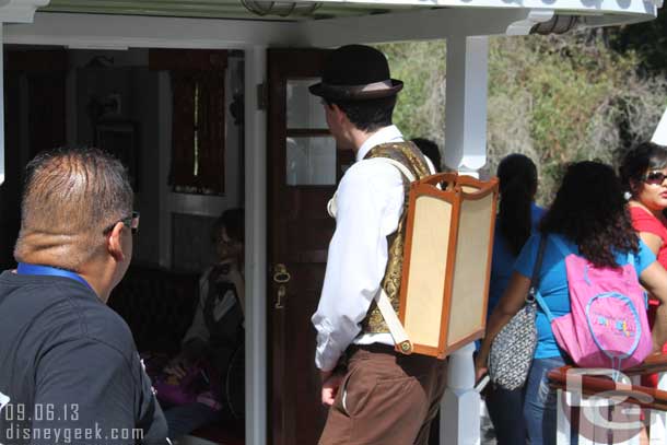 Some of the Dapper Day guests went all out.  This backpack was interesting.. bet it was hot to have that outfit and backpack today.