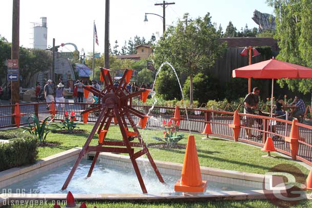 The Cozy Cone Fountain was back to normal operation.