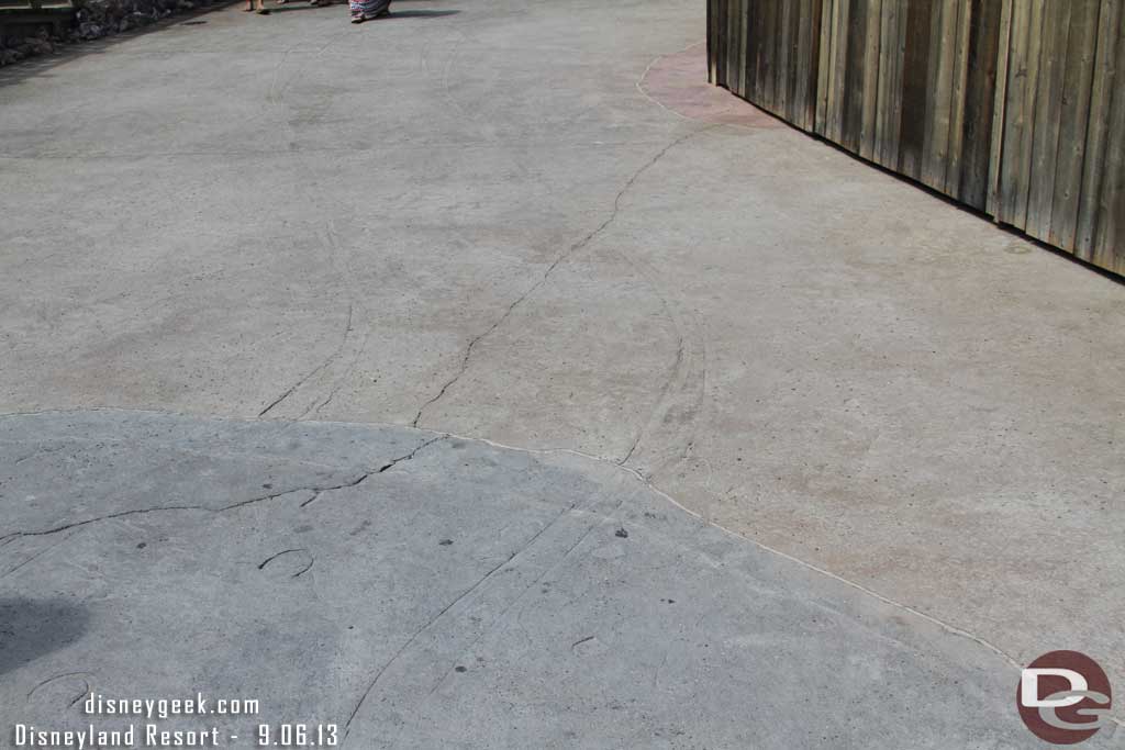 The pavement now matches the rest of Frontierland.