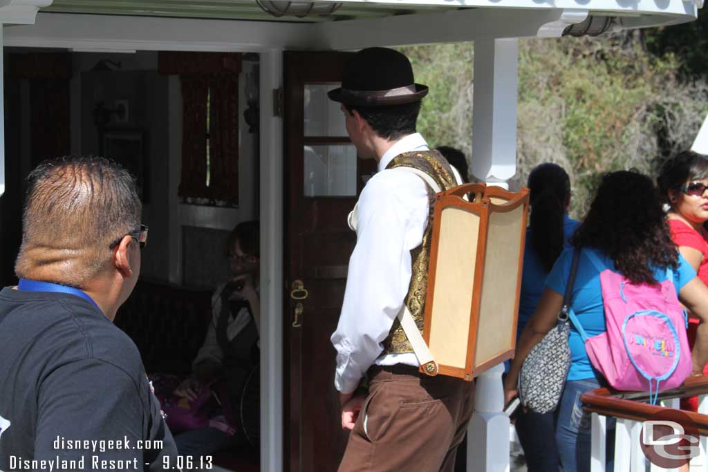 Some of the Dapper Day guests went all out.  This backpack was interesting.. bet it was hot to have that outfit and backpack today.