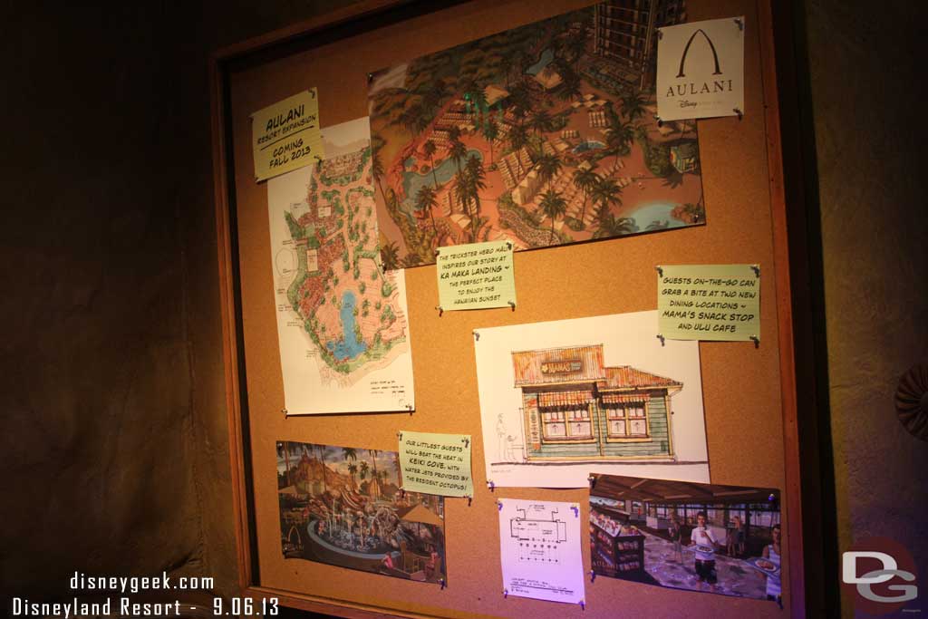 The case by the exit door has also been updated.  It features Aulani.