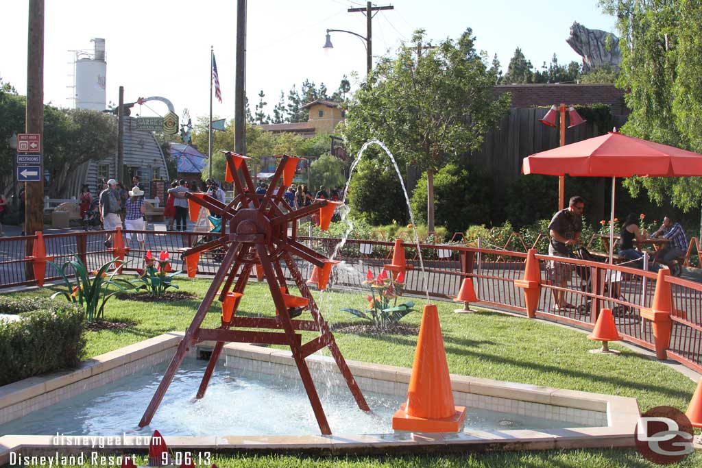 The Cozy Cone Fountain was back to normal operation.