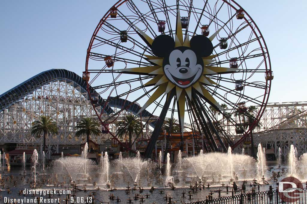 Out in Paradise Bay they were doing pre-show checks for World of Color