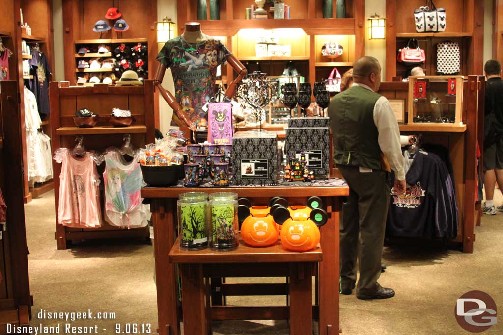 Halloween merchandise in the Grand Californian Gift Shop