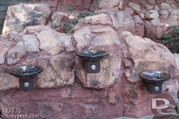 Did not notice last week but the drinking fountains along the Big Thunder Trail look new or at least repainted and cleaned since the rennovation.