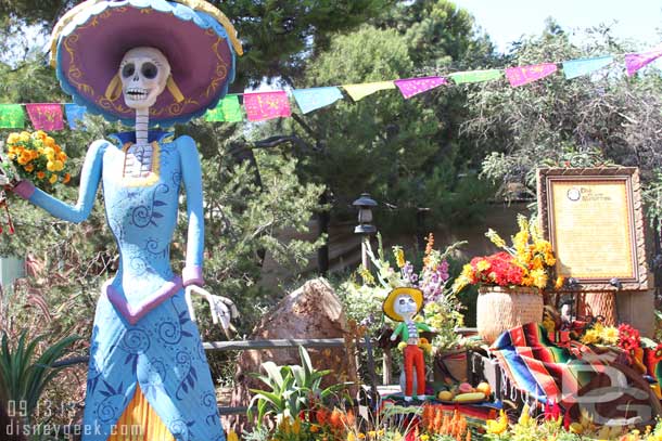 Dia De Los Miertos displays in the Zocalo park.