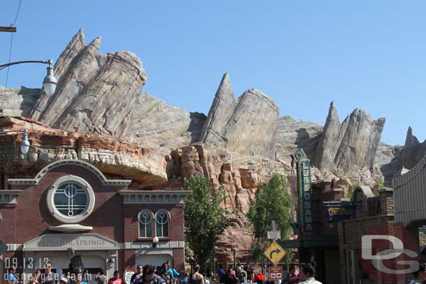 Walked through Cars Land.. the Flying Tires were a walk on but I did not stop this week.