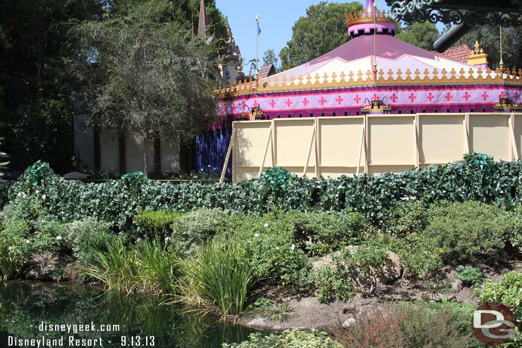 The walls are still up between Fantasy Faire and Frontierland.