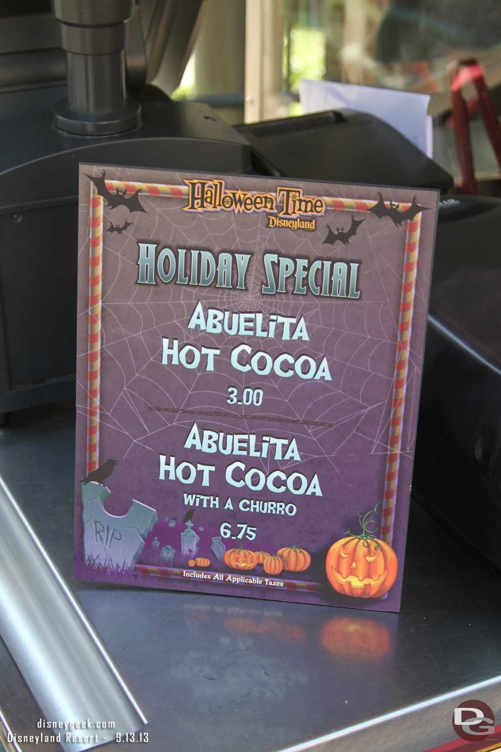 The churro cart had special options for tonight.