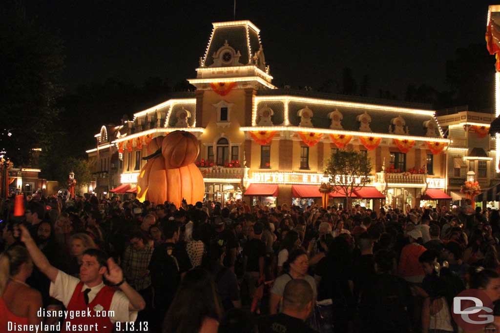 The mass of guests on Main Street.