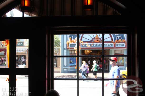 There is no door to the Book Rest.. but the windows give a nice view of Main Street.