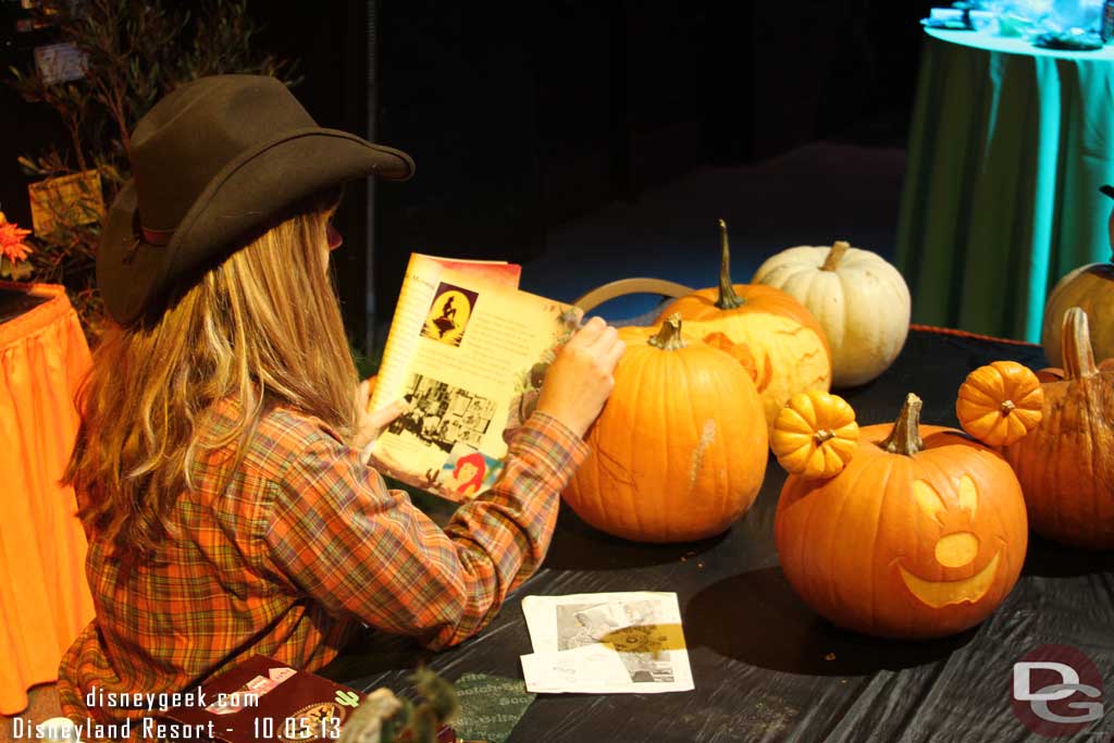 A carver at work.