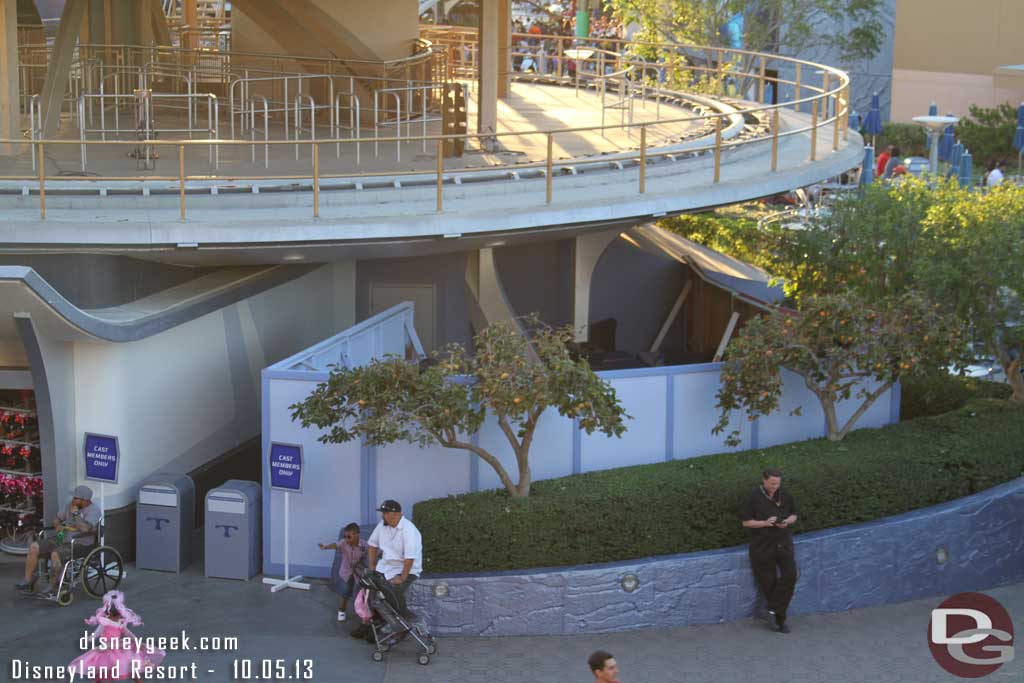 Walls up in Tomorrowland, think its hiding Halloween Party props.