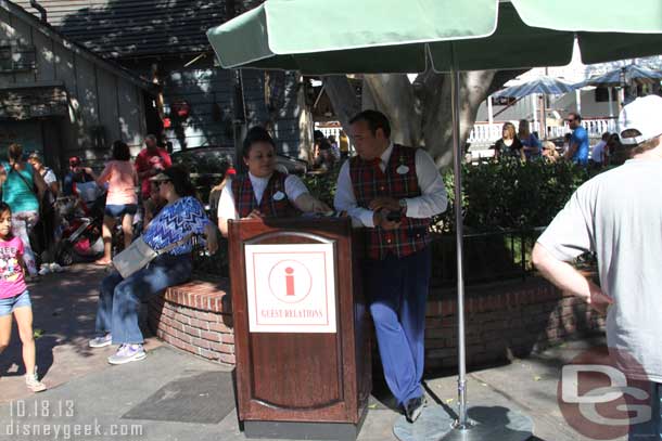 Another Guest Relations kiosk for the new service and questions.