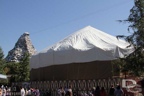 No the circus has not come to Fantasyland.. the carrousel is completely under wraps/tarp as the renovation work continues.