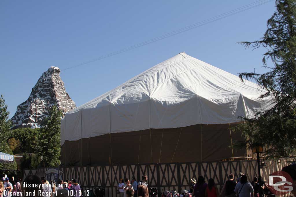 No the circus has not come to Fantasyland.. the carrousel is completely under wraps/tarp as the renovation work continues.