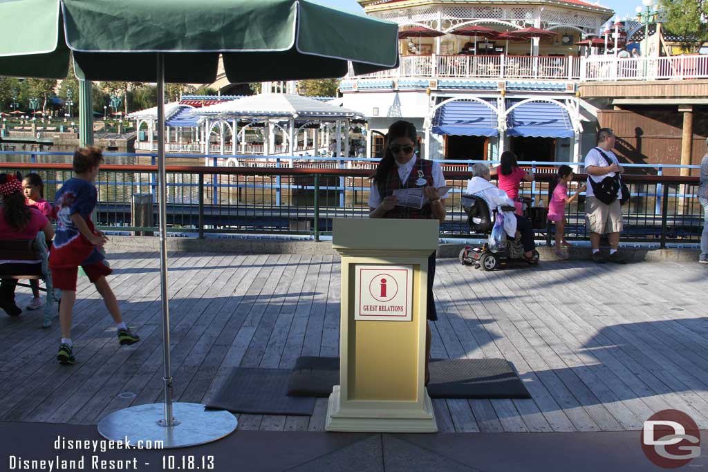 Another new guest relations podium.