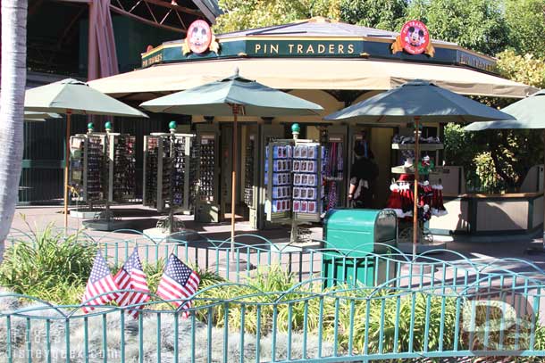 Some light decorations for Veterans Day weekend.. some flags in the planters around Downtown Disney.