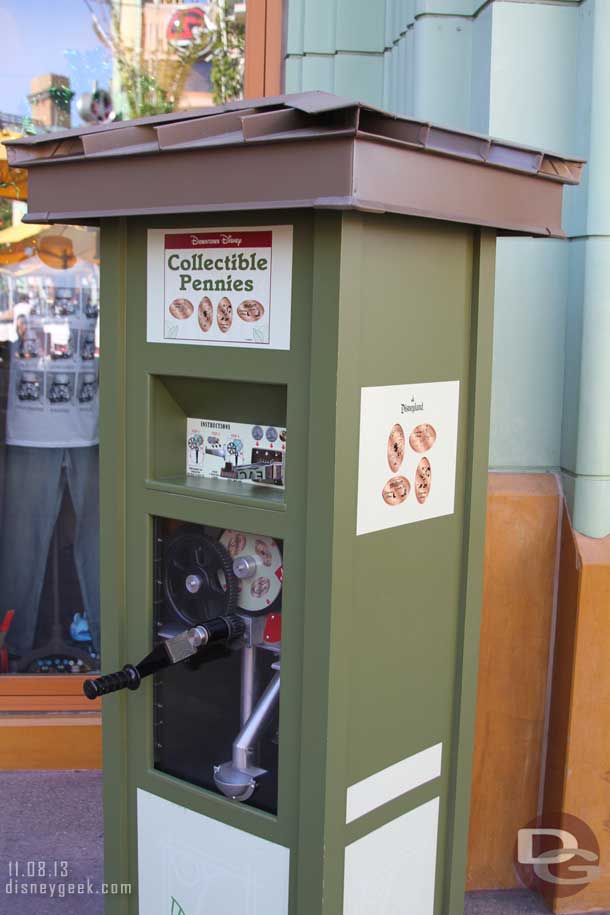 A pressed penny machine near D-Street.