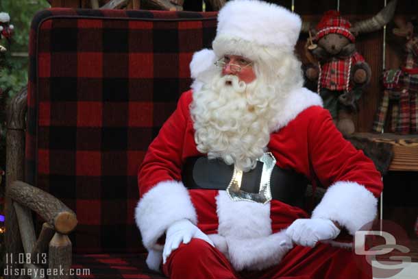 Santa meeting with guests.