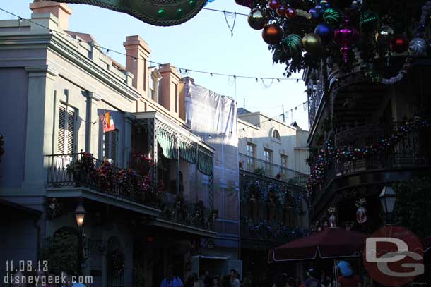 Some work going on at the exit to Pirates, not effecting the attraction.