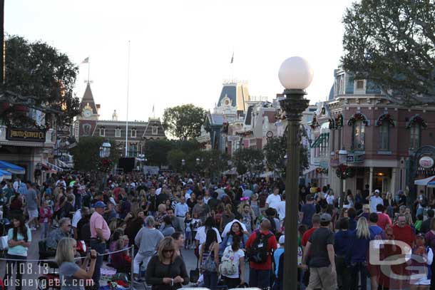 Main Street alive with activity, which is normal this time of year as the sun sets.