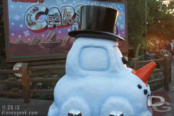 The Snow Car is back at Cars Land, due to the parade I could not get a better angle.