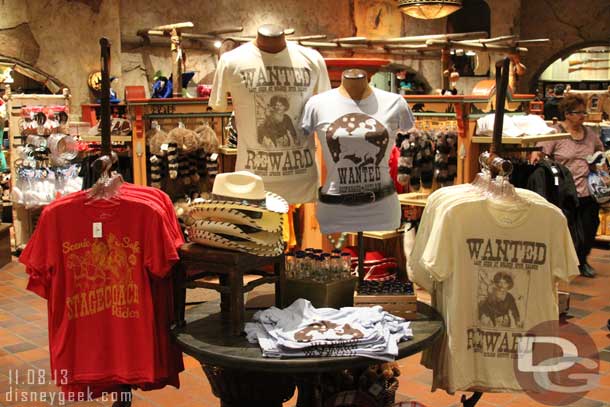 Some Frontierland merchandise.