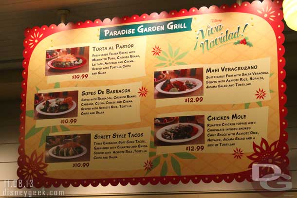 The Paradise Grill has a new menu for the season, Greek is out, Mexican is in.