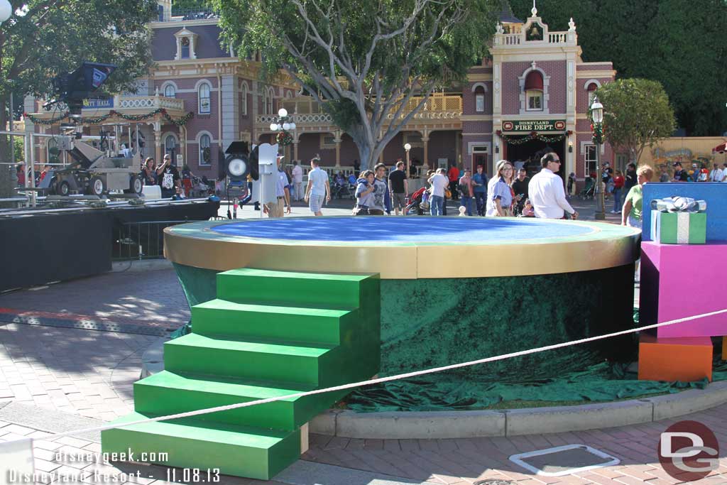 Where the host will be standing for the parade.