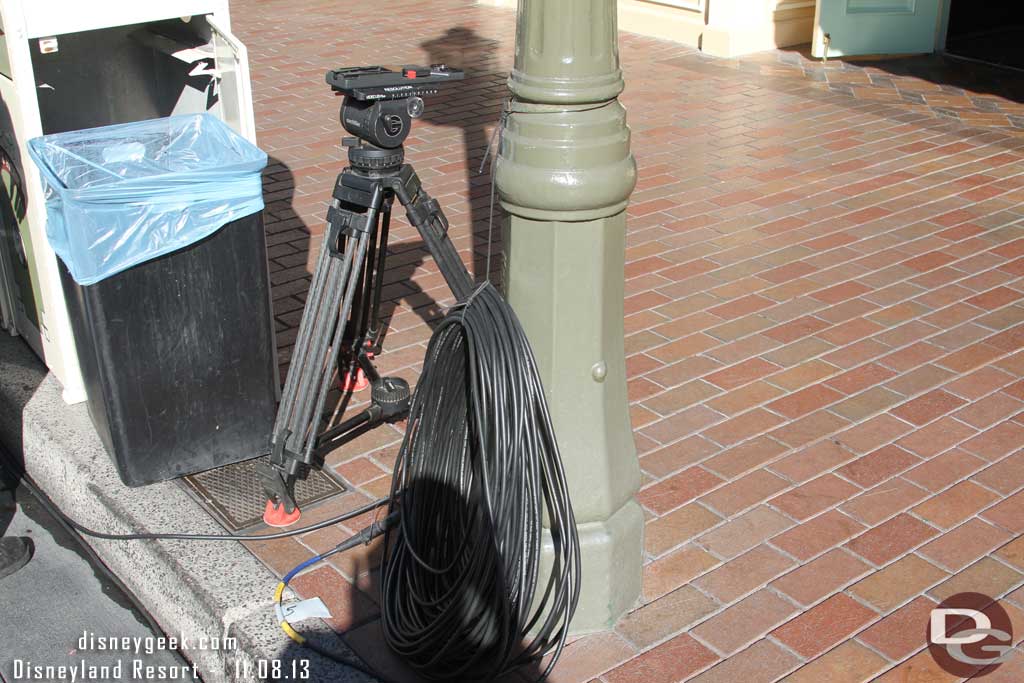 There was equipment all around Main Street with cables, camera gear, etc..