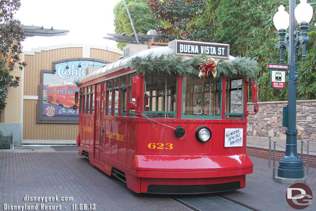 The Red Car parked since the Parade was going on.