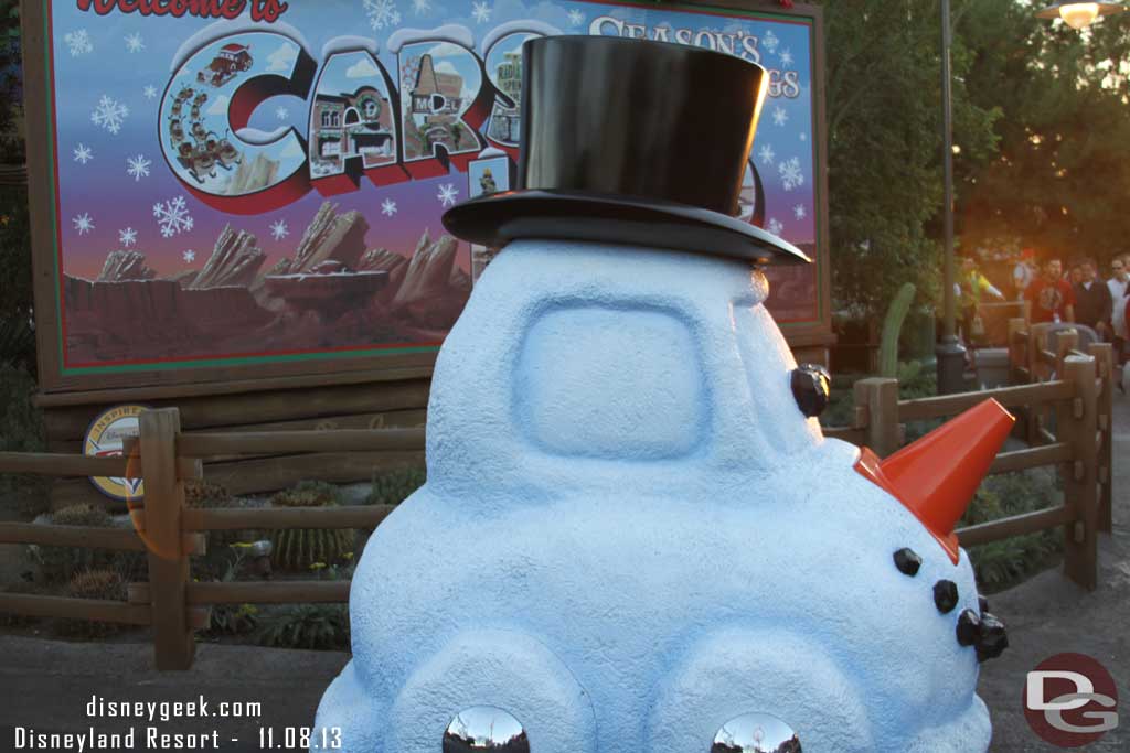 The Snow Car is back at Cars Land, due to the parade I could not get a better angle.