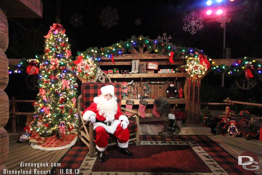 Santa had no wait.  We chatted a bit.  The Country Bears also paid a quick visit to him leading a young guest (no picture since I was on the back side).