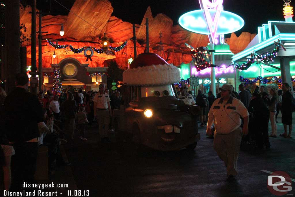 Santa Mater making his way to the Cozy Cone