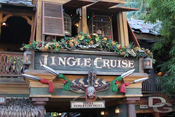 Next stop the Jingle Cruise.  It had a posted 25 minute wait (and it took about that).