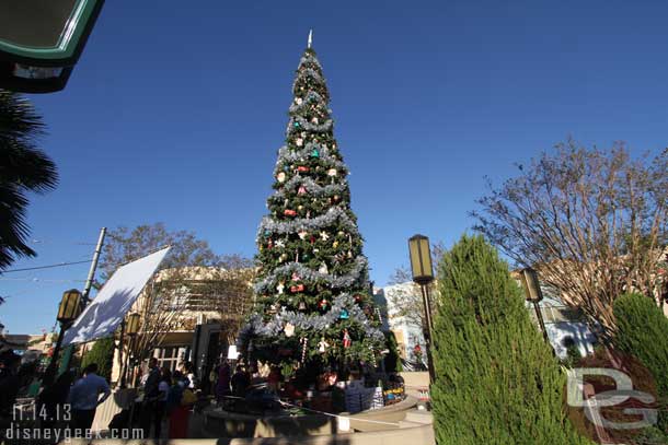 Now over to Disney California Adventure.  The Buena Vista Street tree was the backdrop for some media interviews.