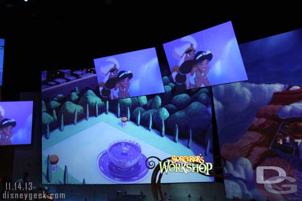 The Animation Building lobby has reopened.  It now features all digital projection systems.  The images look great!