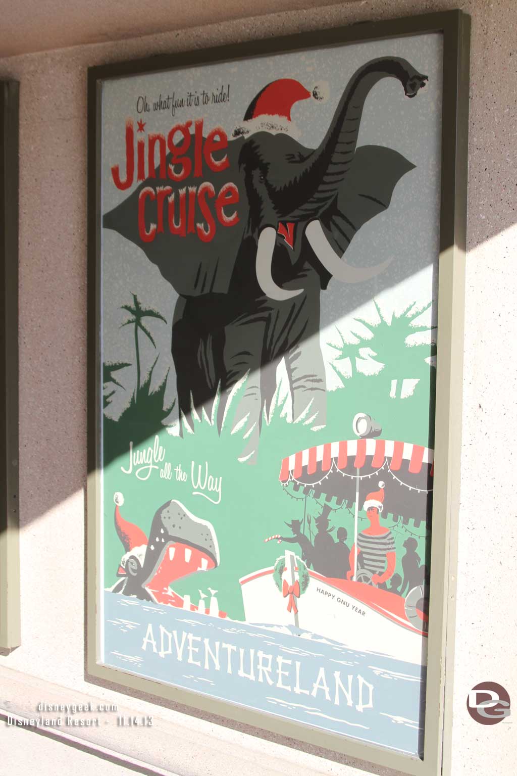 The Jingle Cruise is now open, and there is a new attraction poster as you enter the park.