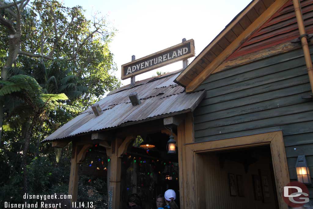 The extended queue upstairs was partially in use.  And there are some decorations up there too.