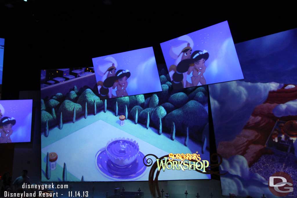 The Animation Building lobby has reopened.  It now features all digital projection systems.  The images look great!