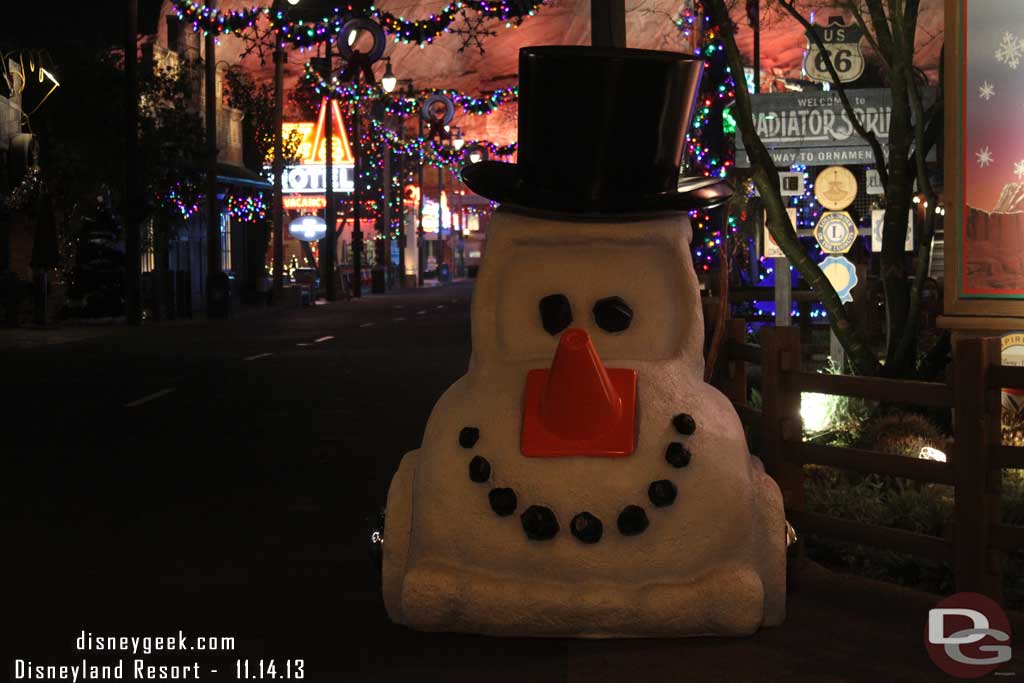 As I left the park for the evening here are some pictures of a fairly empty DCA.  Starting off with Cars Land