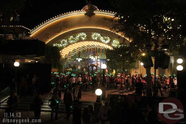 After the show the crowd leaving, the park had closed already.