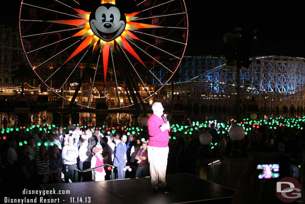 Steve Davison, Vice President, Parades and Spectaculars for Walt Disney Creative Entertainment, and a leader on the World of Color team took the stage to introduce the new show.