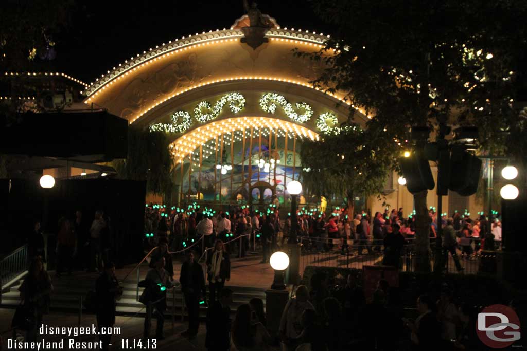 After the show the crowd leaving, the park had closed already.