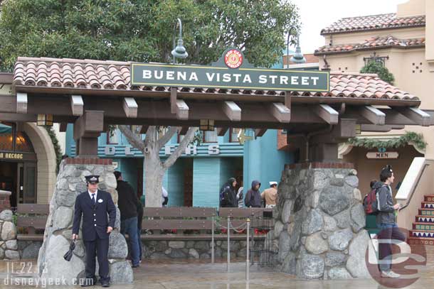 No decorations on the Red Car stop this year.