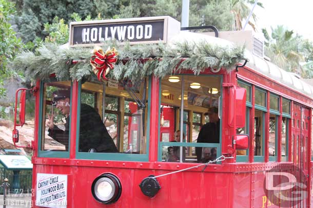 The Red Car decked out for the season.