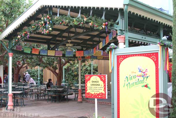 Dance lessons throughout the day on the stage.