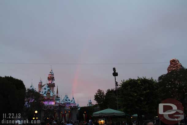 Is that a rainbow behind the right side of the Castle or just an interesting reflection.