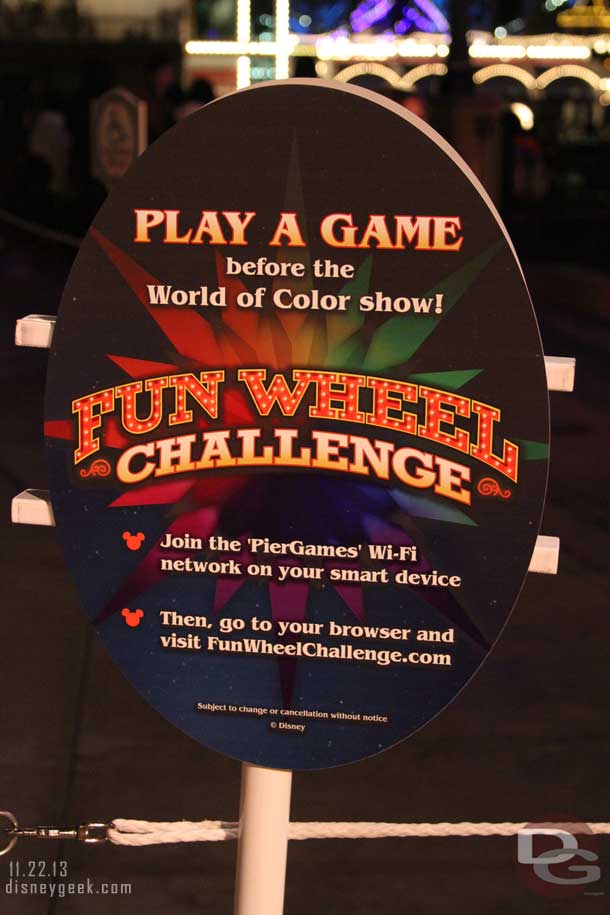 There is a new game to entertain you while waiting for World of Color.